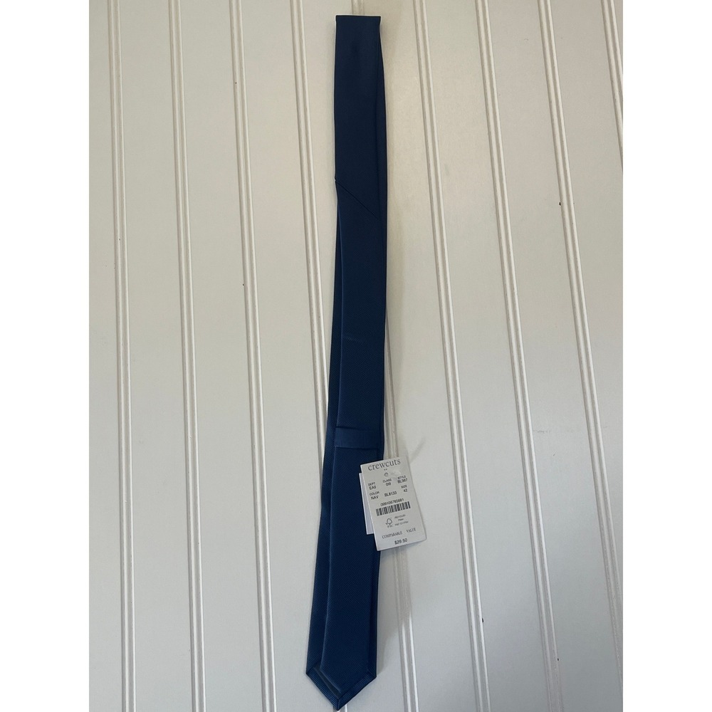 NWT Crewcuts Boys Navy Blue Twill Necktie 42 Inch Preppy - Picture 4 of 6
